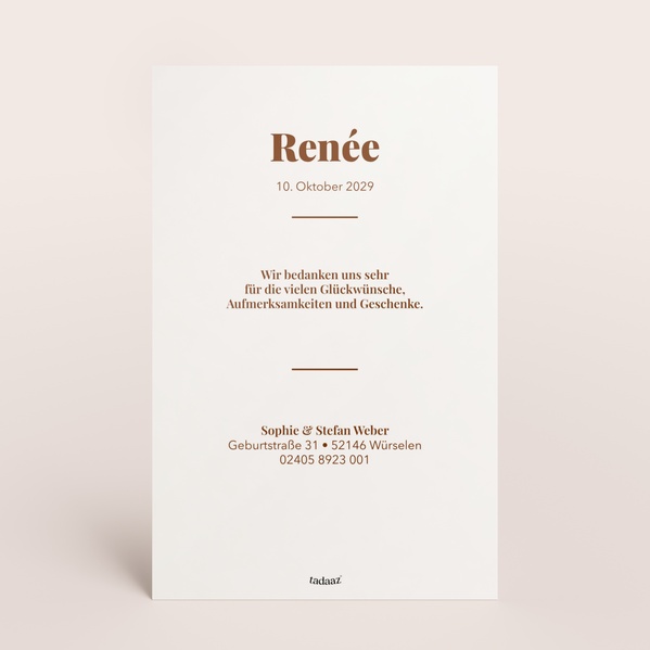 Personalisierte Geburtskarte mit vier Fotos und Namen TA05500-2600124-07-1