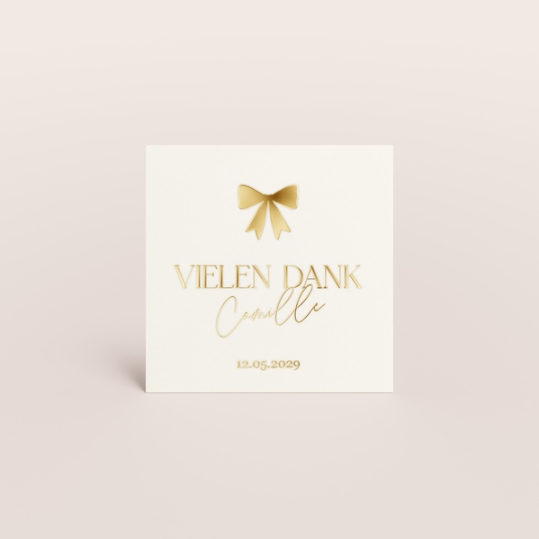 Dankeskarte zur Kommunion mit goldener Schleife TA1228-2600030-07-0