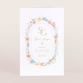 hochzeitseinladung mit ovalem blumenkranz und praegung TA0110-2600088-07 1
