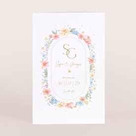 hochzeitseinladung mit ovalem blumenkranz und praegung TA0110-2600088-07 1