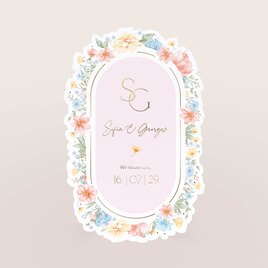 hochzeitseinladung in aussergewoehnlicher form mit floralem rand und goldfolie TA0110-2600089-07 1
