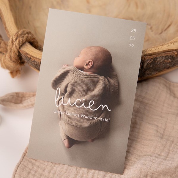 personalisierte geburtskarte mit foto und handgeschriebenem namen TA05500-2600120-07 3