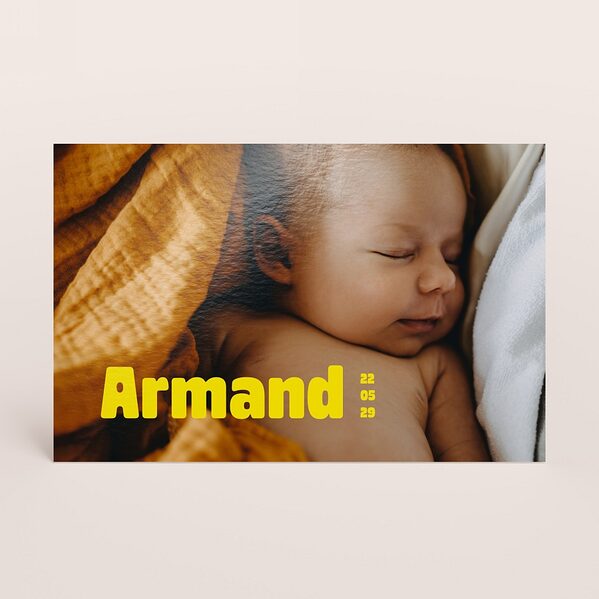 geburtskarte mit eigenem foto und ausdrucksstarkem namensschriftzug TA05500-2600121-07 1