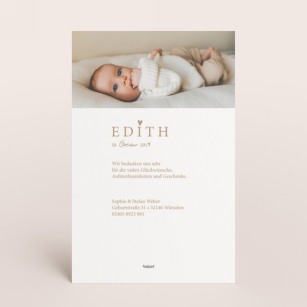 geburtskarte herzensfaden mit foto TA05500-2600123-07 2