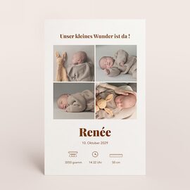 personalisierte geburtskarte mit vier fotos und namen TA05500-2600124-07 1