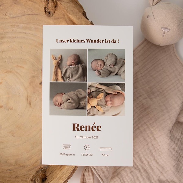 personalisierte geburtskarte mit vier fotos und namen TA05500-2600124-07 3