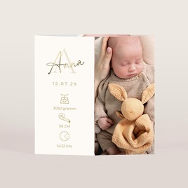 geburtskarte mit altarfalz fotos und goldfolie TA05500-2600125-07 1