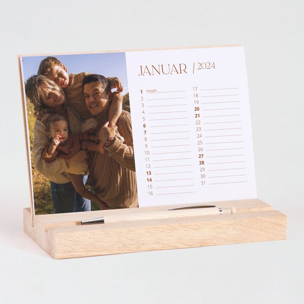 tischkalender family first mit holzsockel TA0884-2300022-07 1