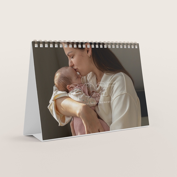 foto tischkalender mit spiralbindung und ueberlappendem monatslayout TA0884-2600012-07 2