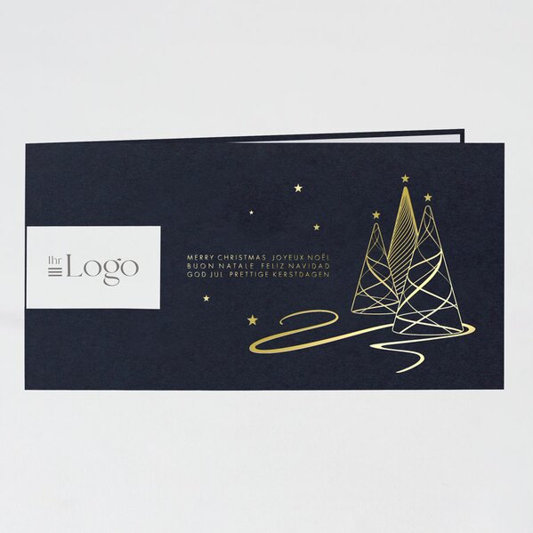 dunkelblaue weihnachtskarte mit ausstanzung eleganz mit einlegeblatt TA1187-2300083-07 1