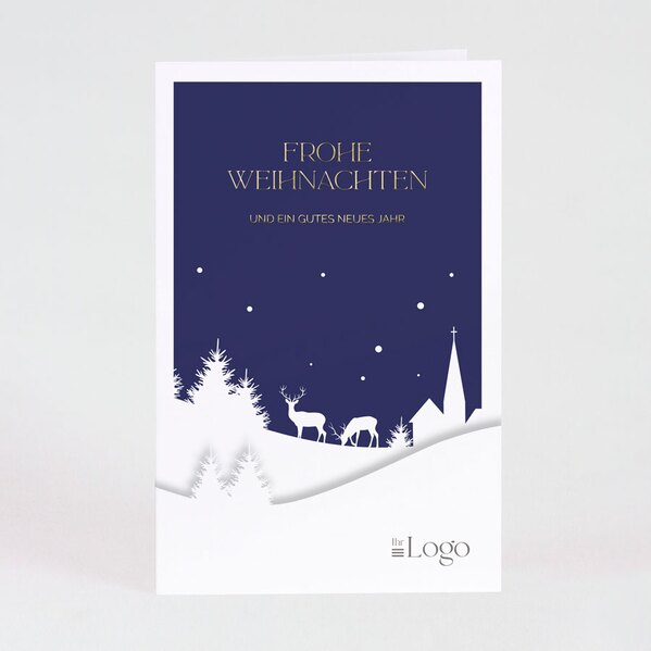 stilvolle weihnachtskarte mit winterlandschaft wintertraum veredelt TA1187-2300088-07 1