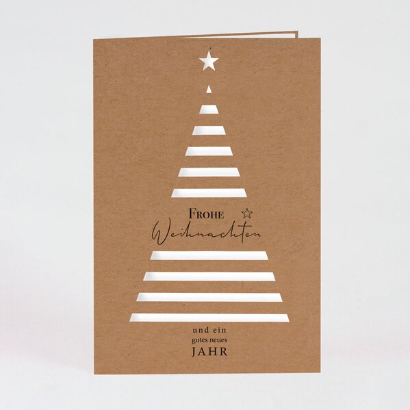 eco weihnachtskarte mit christbaumsilhouette modern mit einlegeblatt TA1187-2300109-07 1