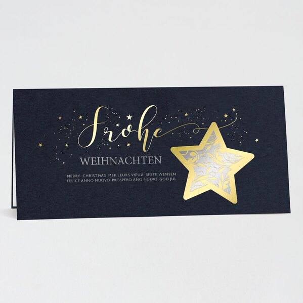 weihnachtskarte mit zierlichem stern sternendusche mit einlegeblatt TA1187-2300167-07 1