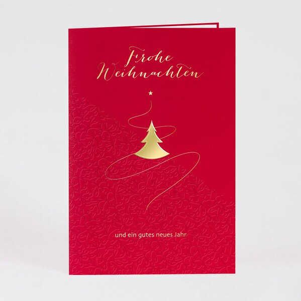 rote weihnachtskarte mit weihnachtsbaum christrose mit einlegeblatt TA1187-2300171-07 1