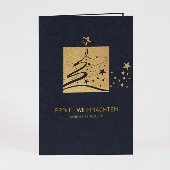 blaue weihnachtskarte mit veredelung winterglanz mit einlegeblatt TA1187-2300172-07 1