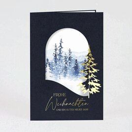 blaue weihnachtskarte mit winterlandschaft schneepracht mit einlegeblatt TA1187-2300183-07 1