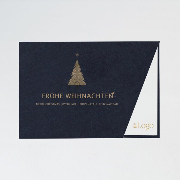 dunkelblaue weihnachtskarte mit ausschnitt weihnachtsglitter mit einlegeblatt TA1187-2300186-07 1