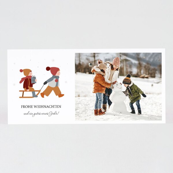 weihnachtskarte mit foto rodelspass quadratisch TA1188-2100005-07 1