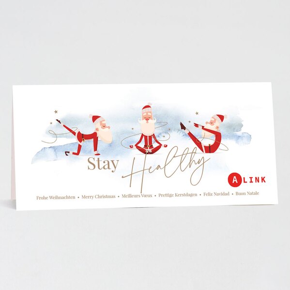 weihnachtskarte stay healthy klappkarte im querformat TA1188-2100102-07 1