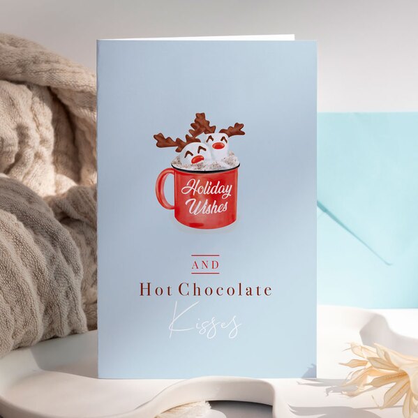weihnachtskarte hot chocolate mit lustiger illustration klappkarte TA1188-2300021-07 1