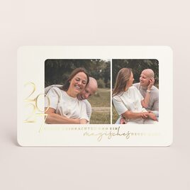 weihnachtskarte mit familienfotos weihnachtsgruss in goldfolie und jahreszahl TA1188-2600011-07 1