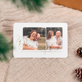 weihnachtskarte mit familienfotos weihnachtsgruss in goldfolie und jahreszahl TA1188-2600011-07 3