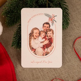 festliche weihnachtskarte mit familienfoto und tannenzweig TA1188-2600028-07 3