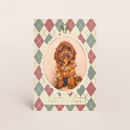weihnachtskarte mit foto rautenmuster und goldfolie TA1188-2600080-07 1