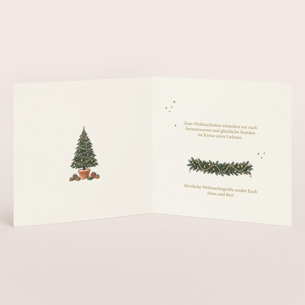 weihnachtskarte mit winterlicher dorfszene und goldfolie TA1188-2600117-07 2