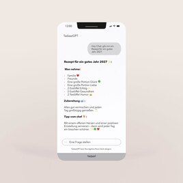 originelle neujahrskarte im smartphone design mit rezept TA1188-2600136-07 2