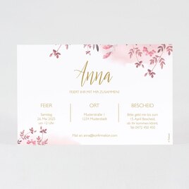 rosa einladungskarte konfirmation mit blumen TA1227-1800111-07 2
