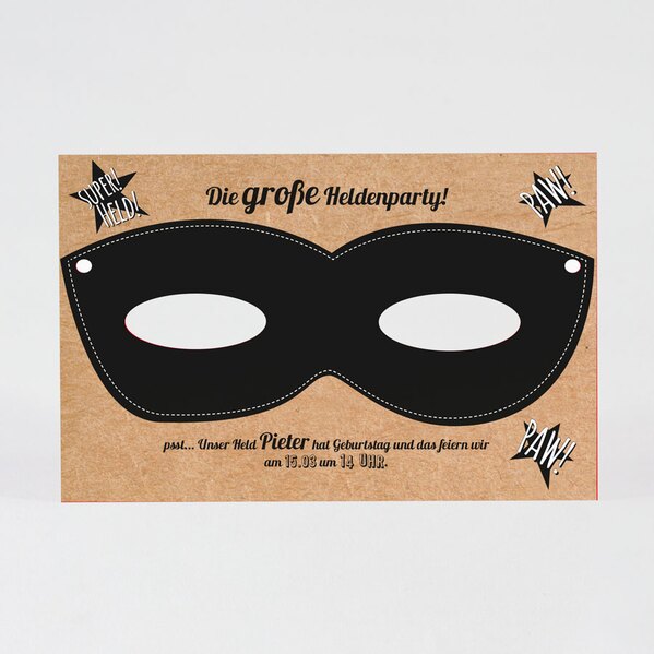 originelle geburtstagseinladung mit maske zum ausschneiden TA1327-1800015-07 1