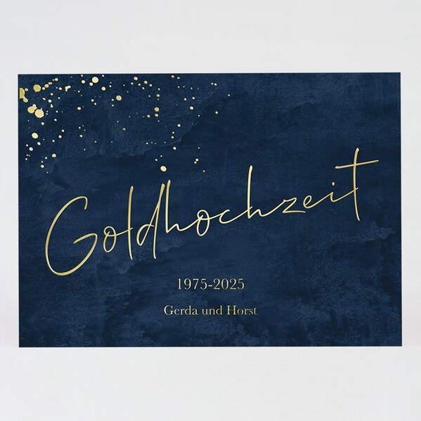 einladungskarte zur goldhochzeit midnight mit goldfolie TA1327-2000121-07 1
