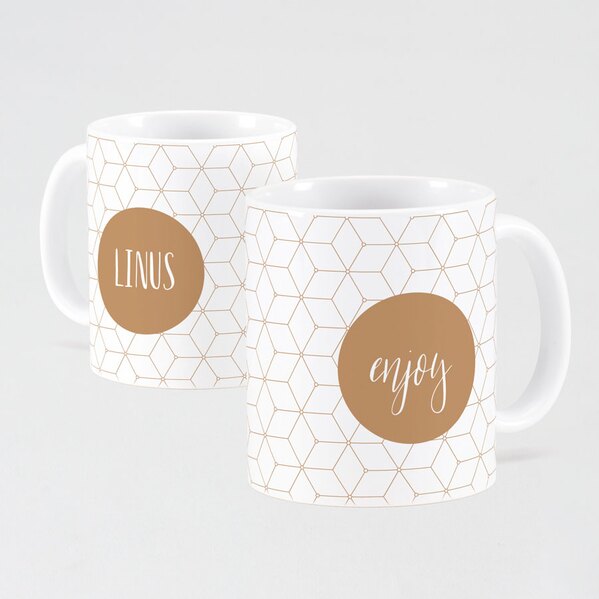 Bedruckte Tasse mit geometrischem Muster - Geschenke