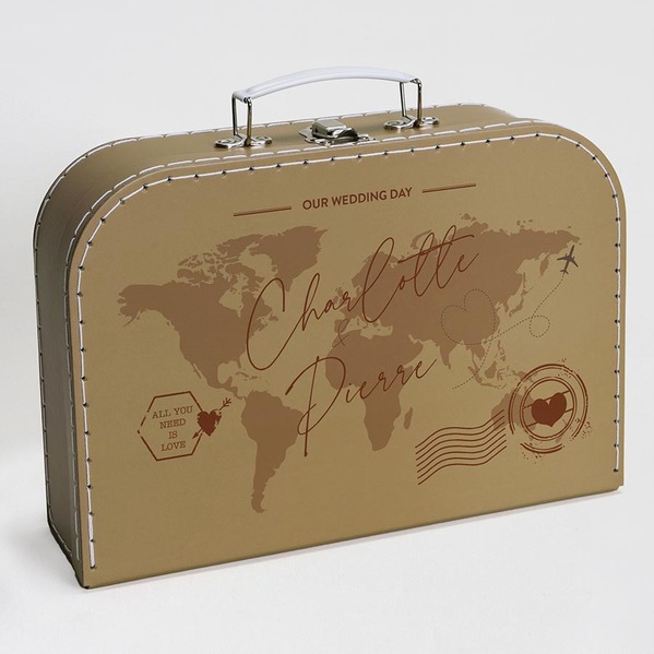 personalisierbarer koffer aus pappe zur hochzeit weltkarte TA14949-2100027-07 1