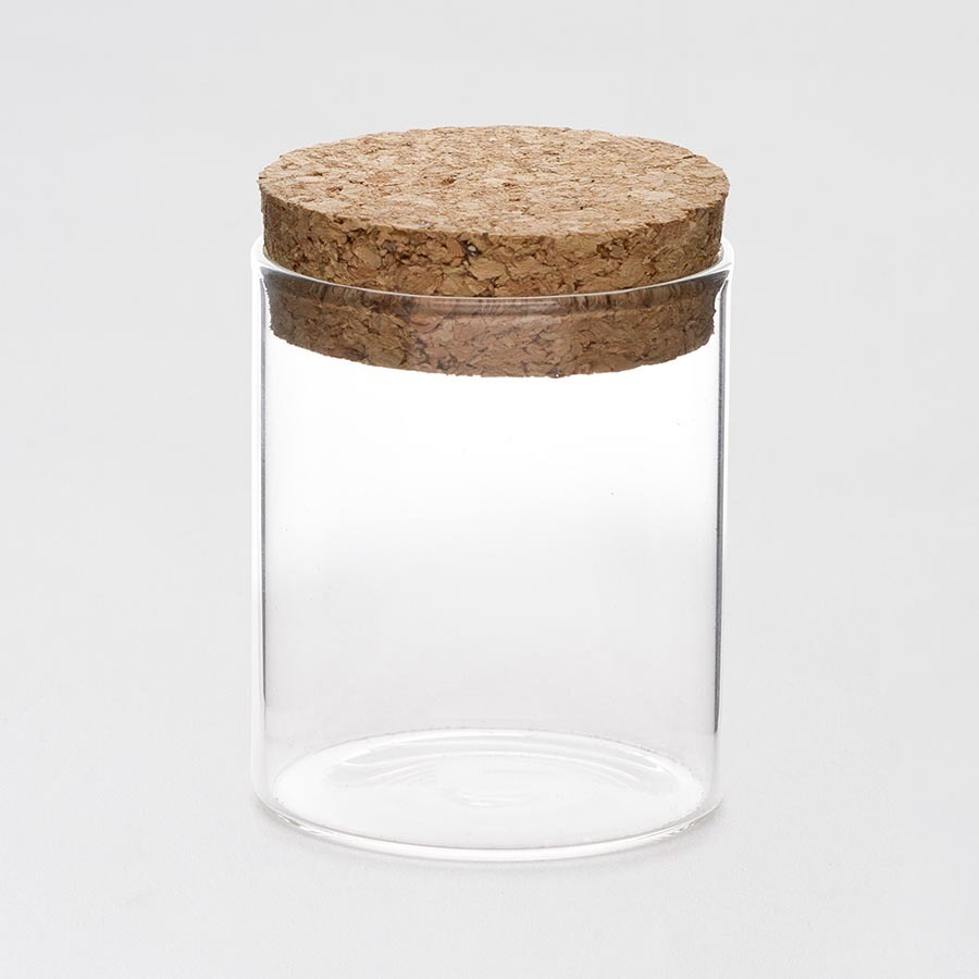 Kleines Glas mit Korkdeckel als Gastgeschenk zur Hochzeit - Hochzeit