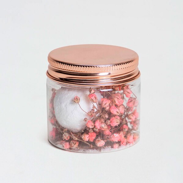 toepfchen mit rosa trockenblumen und mini badebombe gypsophila gastgeschenk TA182-298-07 1
