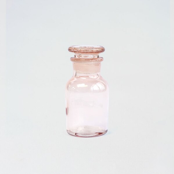 kleine apothekerflasche in rose mit glasdeckel TA182-340-07 1