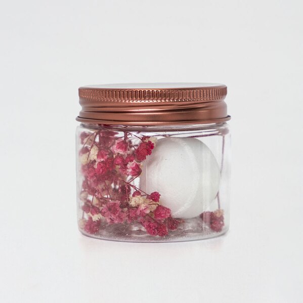 toepfchen mit rosa trockenblumen und mini badebombe gypsophila gastgeschenk TA282-298-07 1