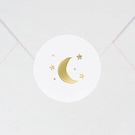 runder aufkleber zur geburt mit mond in goldfolie 3 7 cm TA571-124-07 1