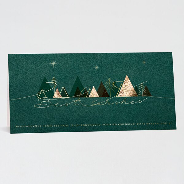 weihnachtskarte mit tannenbaeumen tannengruen im lederlook TA842-008-07 1