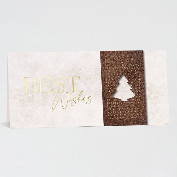 weihnachtskarte im leder look textures veredelt TA843-001-07 1