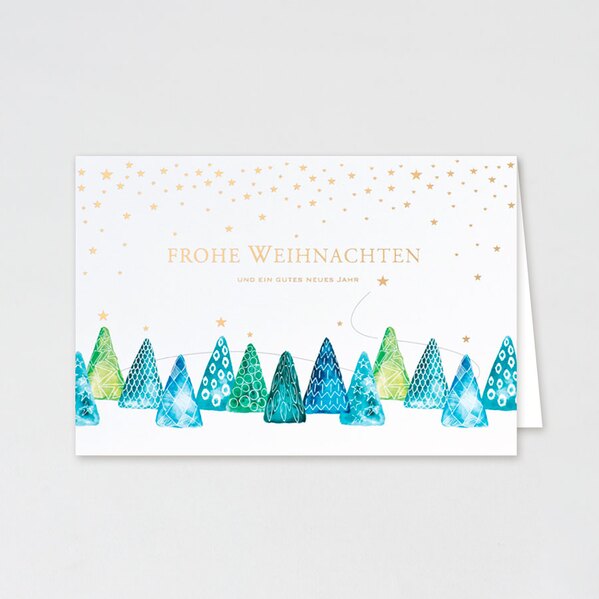bezaubernde weihnachtskarte tannenwald TA847-065-07 1