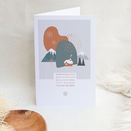 weihnachtskarte winterlandschaft mit kupferfolie TA862-067-07 1