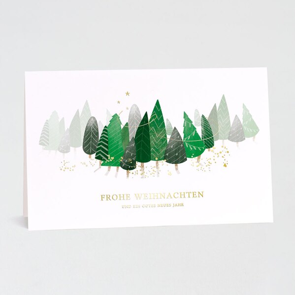 weihnachtskarte mit weihnachtswald froehlichkeit veredelt TA863-009-07 1