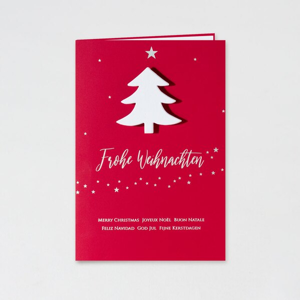 rote weihnachtskarte mit weihnachtsbaum TA869-048-07 1